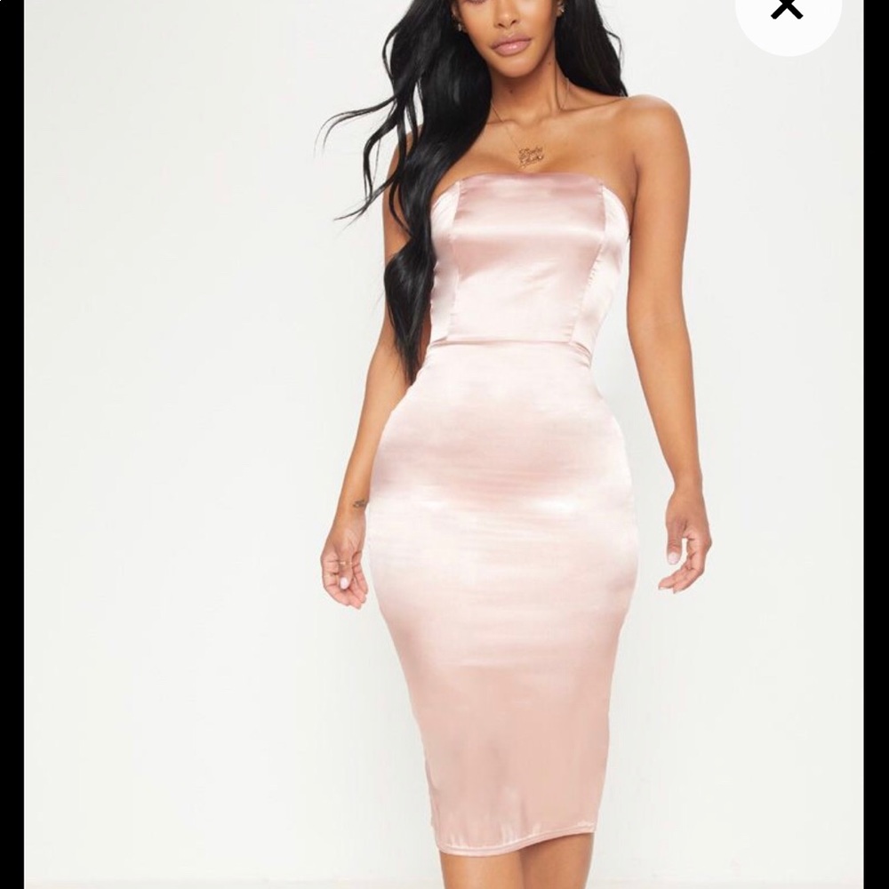 PLT Satin midi dress NWT